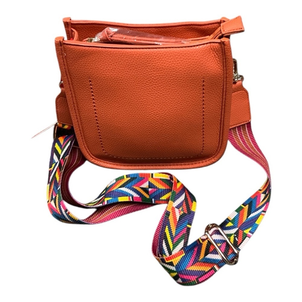 Montana West - NWT - Orange Crossbody Bag with Multicolor Strap